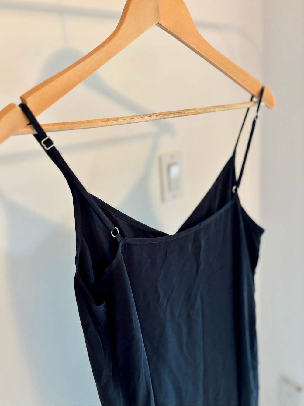 Jenni Kayne Black Slip Dress with V-Neckline